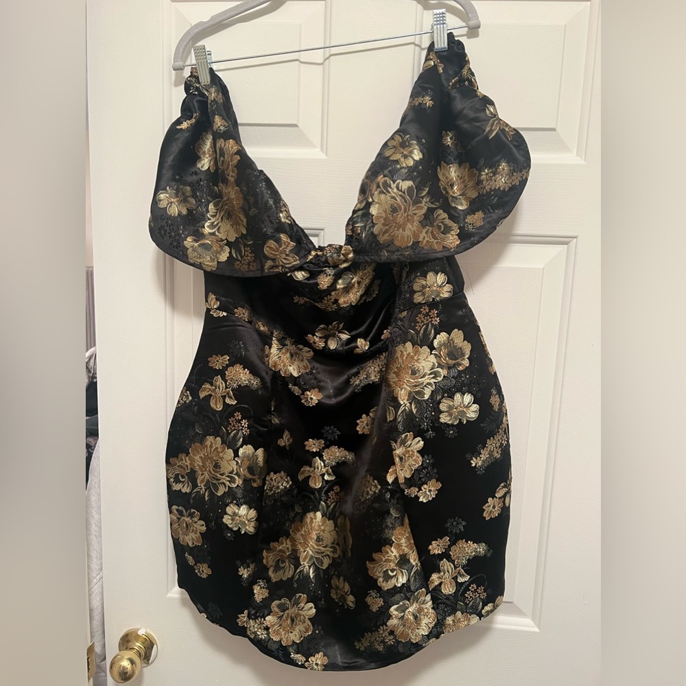 Floral jacquard dress
